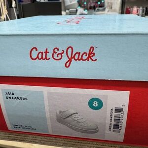 Cat & Jack Kids White Velcro Sneakers